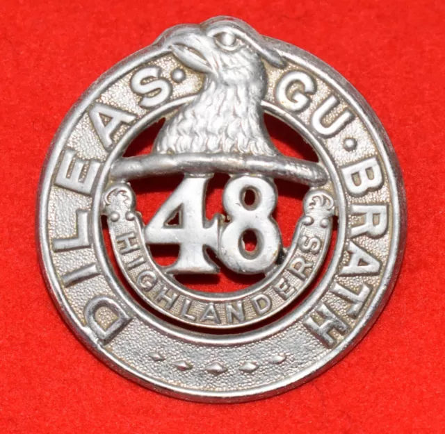 Canadian. 48th Highlanders of Canada Genuine Cap Badge