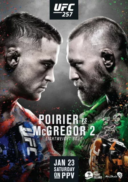 Poirier Vs Mcgregor Poster Locandina 45X32Cm || Arti Marziali Mma Ufc