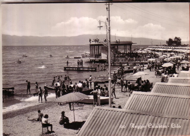 Cartolina  Reggio Calabria  B/N  Viaggiata 1955 Lido    Regalo