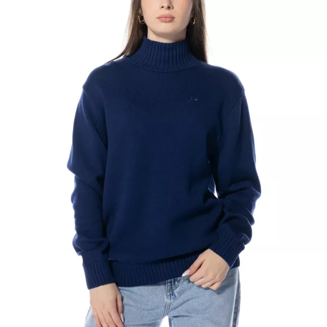 Adidas Premium Essentials Knit Damen Marineblau Jumper Pullover Outdoor (IM3825)