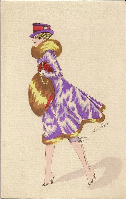 Carte Postale Fantaisie Silhouette Hivernale N° 36 Illustrateur  Xavier Sager