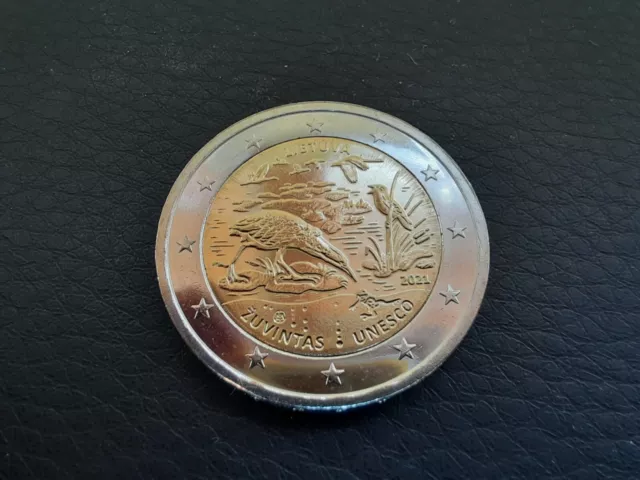 Lithuania 2 Euro Coin 2021 Žuvintas Biosphere Reserve From Bank Roll UNC