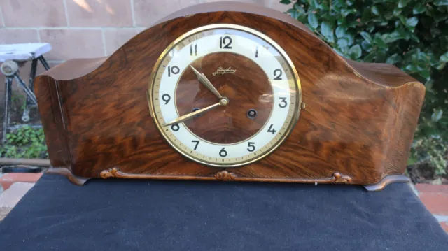 Antique German Junghans Mantle Shelf Clock