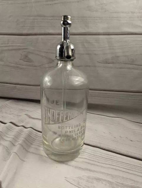 Antique Seltzer Bottle Independent Bottling Co. Seltzer Bottle Vintage Seltzer