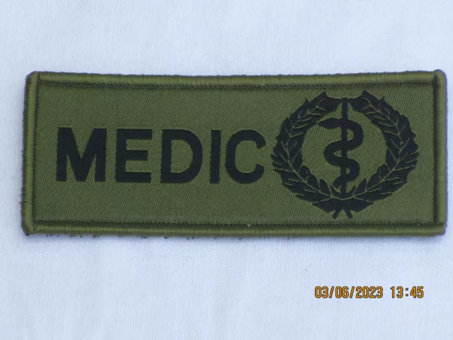 MEDIC, Medical Unit ID Patch, Klettverschluß,oliv, Gr. 40x95mm