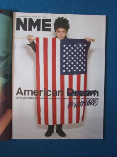 NME Magazine November 2016 GREEN DAY BILLIE JOE ARMSTRONG NEW MUSICAL EXPRESS
