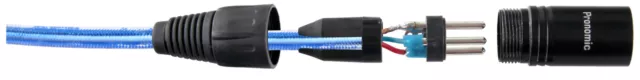 DJ PA Mikrofon Kabel 5m Mikro Mic Patch Cable XLR Metallic blue blau male female 3