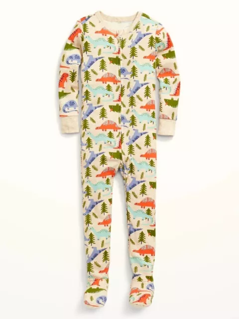 Old Navy Baby Toddler Girl Boy 1Pc Dinosaur Footed Cotton Sleeper Pajamas 5T