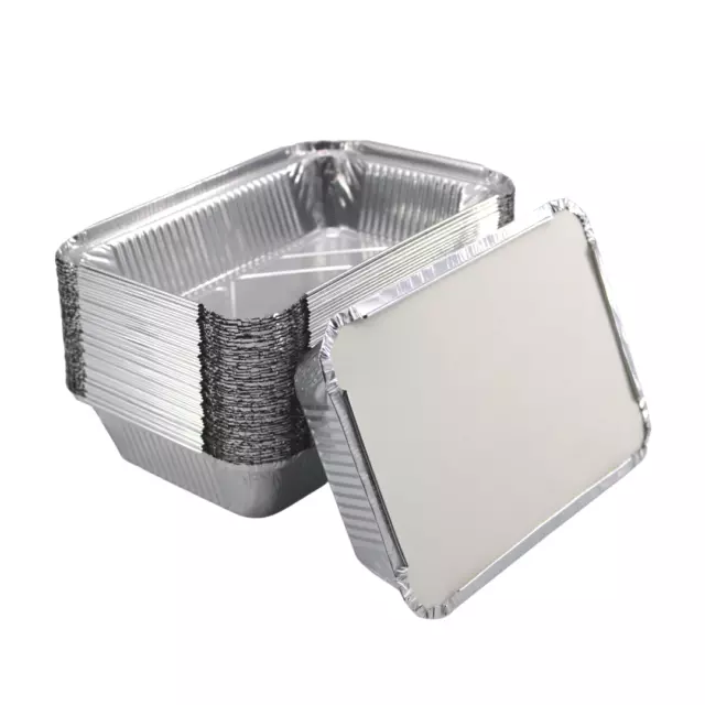 Aluschale mit Deckel  911 L 100 Stück Grill Menüschale für Aufläufe Take Away