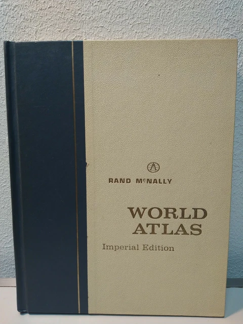 Vintage Rand McNally World Atlas Imperial Edition 1967 HC book