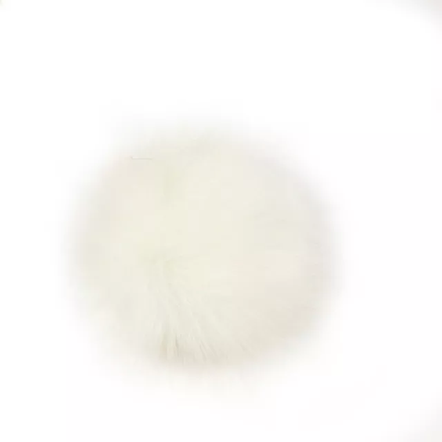 Palline per capelli in pelliccia sintetica pom con bottone per cappello sciarpa portachiavi fai da te 8 cm 1 pz 3