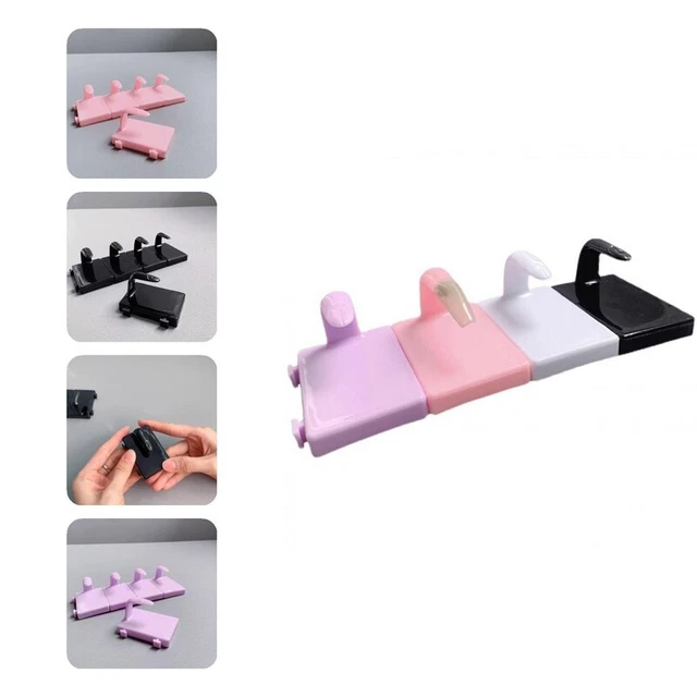 Juego de 5 piezas/soporte de puntas de uñas estable sin decoloración puntas falsas exhibición de entrenamiento de práctica