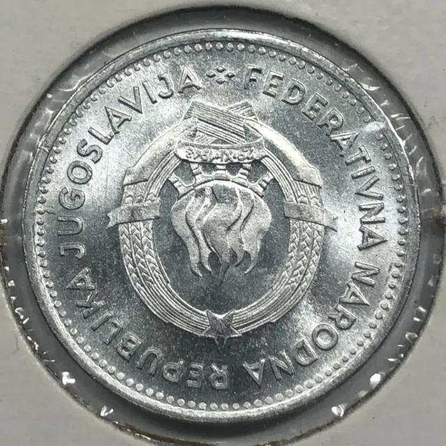 1953 Yugoslavia Uncirculated 2 Dinara Foreign Coin #1434