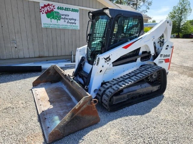19 Bobcat T650 Track Skid Steer Loader, 1,225 Hours, Cab, AC, 2 Speed