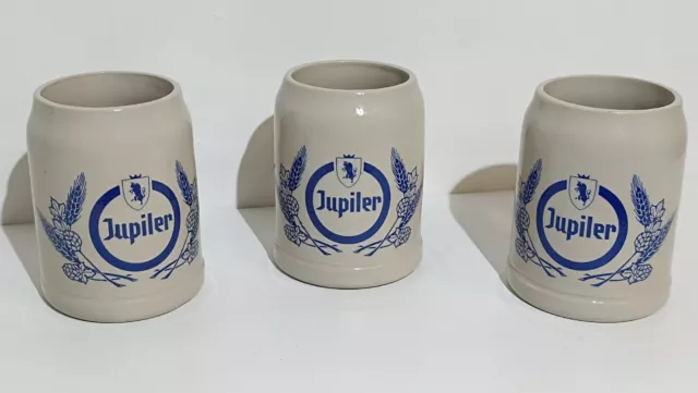 Anciennes 🍺3 Chopes À Bière Jupiler 0,5l Lots De 3