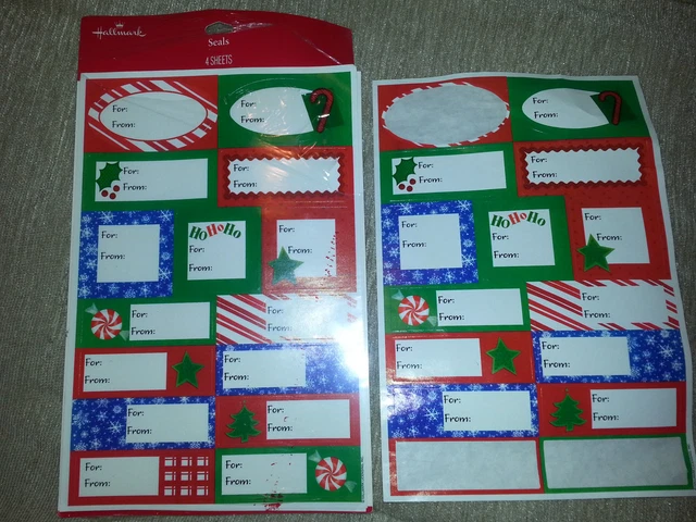 Hallmark Vintage 42 Autoadhesivo Regalo de Navidad Sella 3 Hojas Pegatinas Nuevo 2