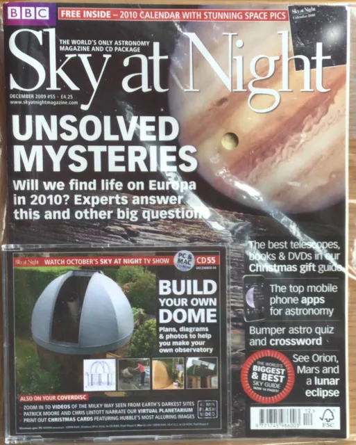 BBC Sky At Night Magazine December 2009 With Disc. Europa, Milky Way Astronomy