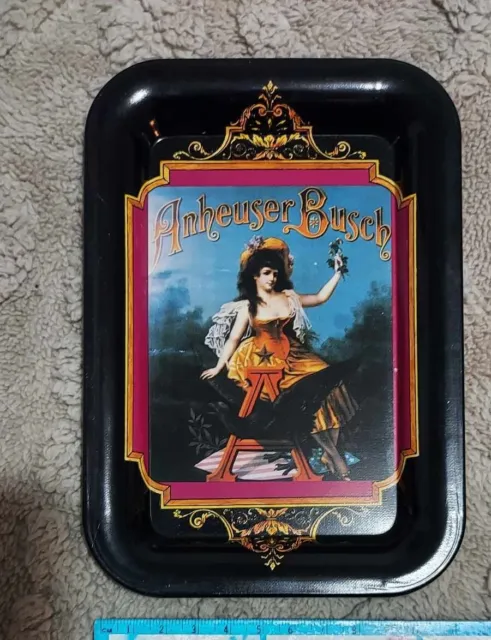 Vintage | Anheuser Busch Metal Tip Tray / Change Tray | Beer collectors tin