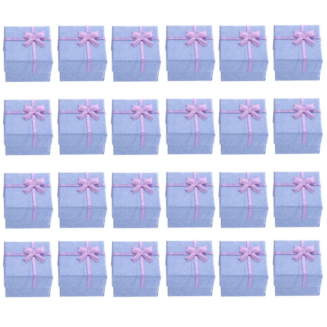 24 Pcs Purple Chain Display Case Mini Storage Organizer