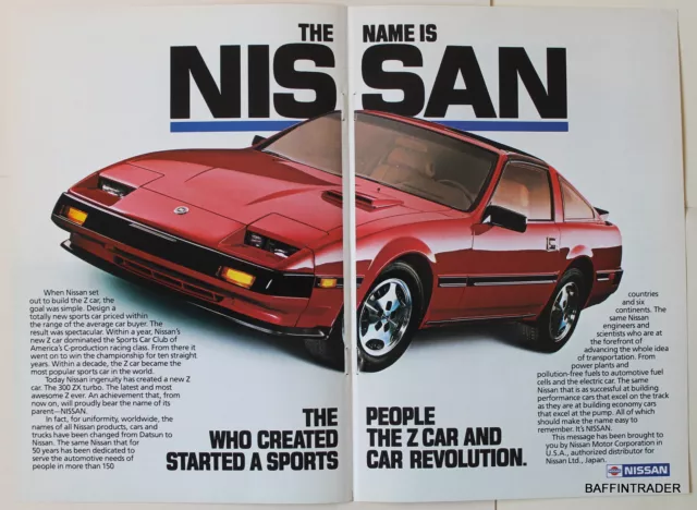 1985 Nissan 300 ZX   Magazine Print Ad  14 x 10