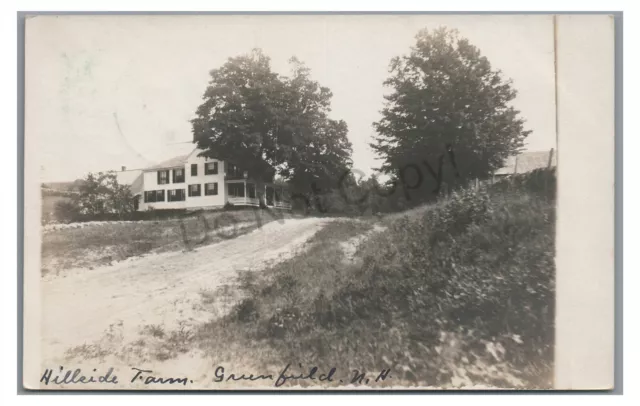 RPPC House Hillside Farm GREENFIELD NH New Hampshire Vintage Real Photo Postcard