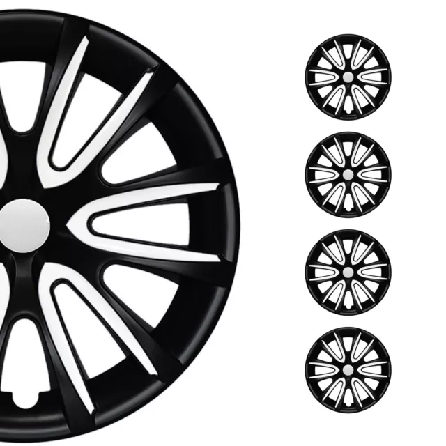 15" Wheel Covers Hubcaps for Toyota Prius Black Matt White Matte