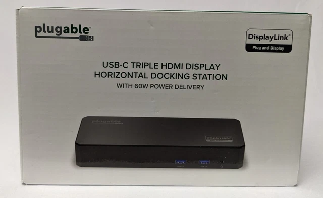 PLUGABLE USB C Triple Display Docking Station with Laptop Charging ...
