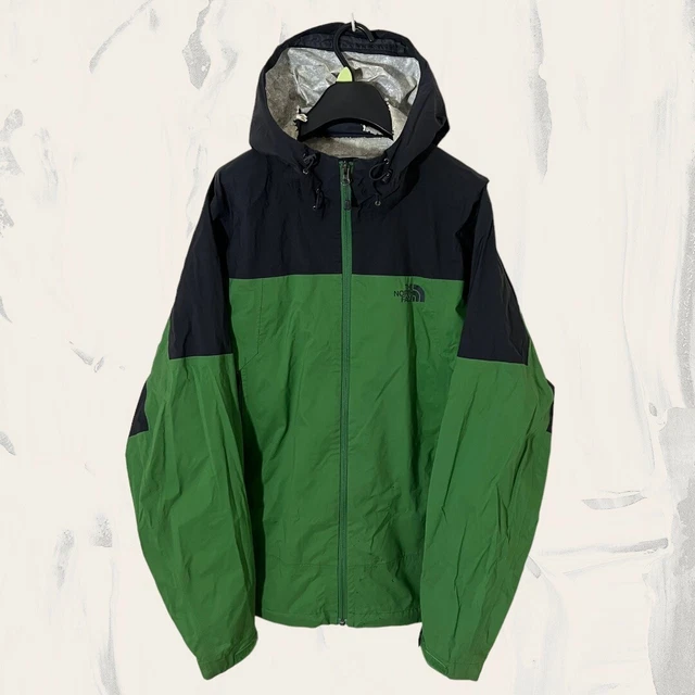 Mens Green The North Face Hyvent 2.5L Hooded Lightweight Jacket (Size M) T81