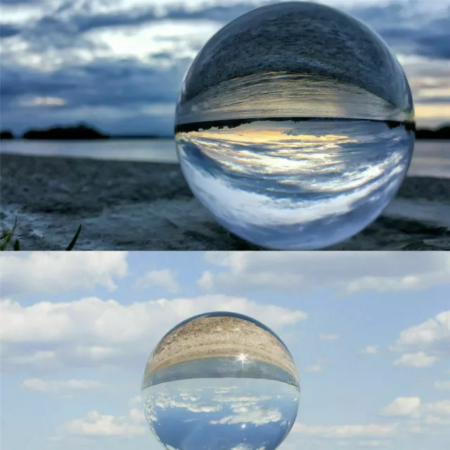 80mm Clear Crystal Ball Glass Lens Sphere Photography Decoration Christmas Gift