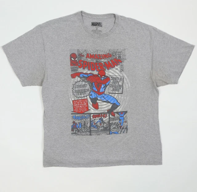 Marvel Amazing Spiderman Graphic T-Shirt Size XXL Grey