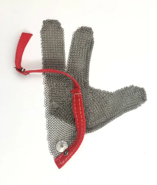 US Mesh 3-Finger Size Medium Stainless Steel Mesh Safety Glove