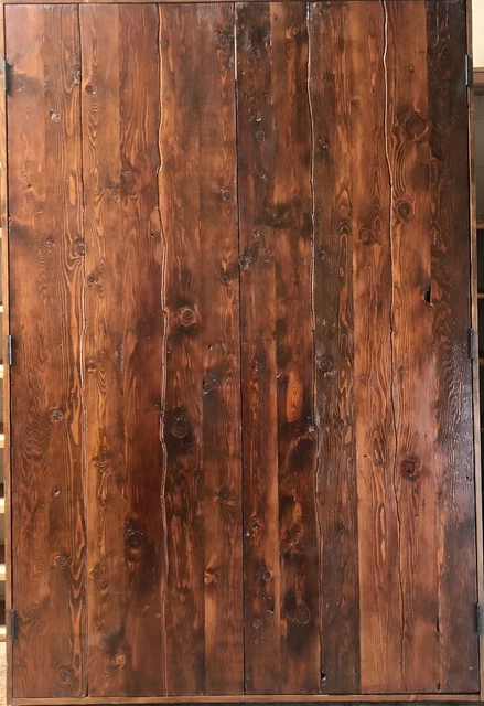 Rustic reclaimed lumber DOUBLE square door solid wood story book castle winery 2