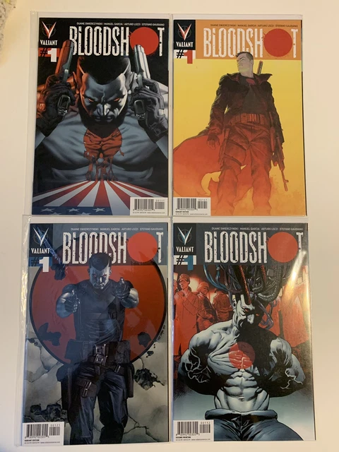 Bloodshot #1 Lot 1St Print Suayan Esad Ribic & 2Nd Print Variant Valiant Vf-Nm