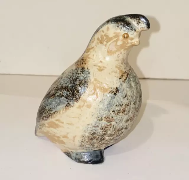 Vintage Quail Bird Figurine by Kelvin's of Japan Neutral Colored Stoneware