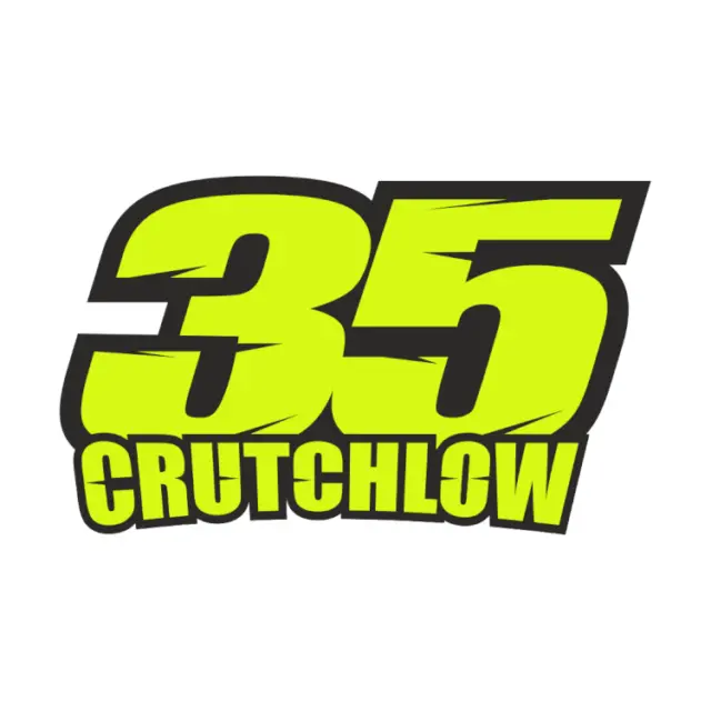 A Gloss Laminate Aufkleber N 35Crutchlow für Fahrer Cal Crutchlow