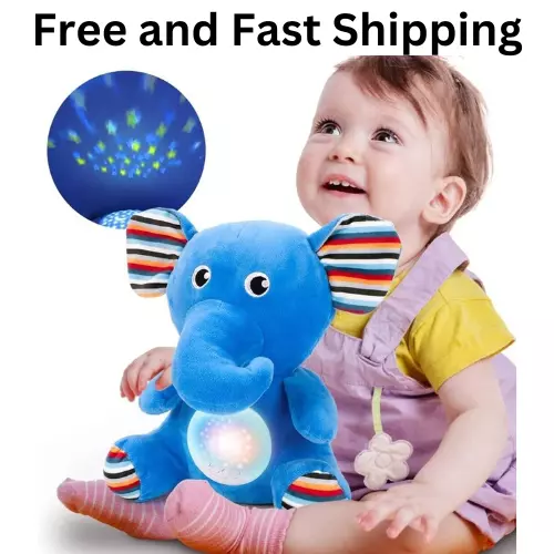 Star Projector Toddler Sleep Aid Night Light Elephant Newborn baby toy Lullabies