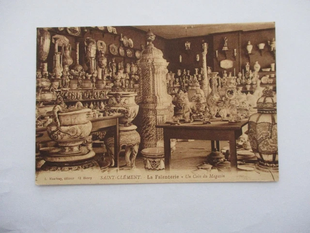 Cpa Murthe Et Moselle 54 Saint Clement La Faiencerie A Corner Of The Store