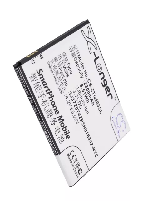 Battery 2300mAh Type Li3720T42P3H816342-NTC For ZTE Q503C, U968