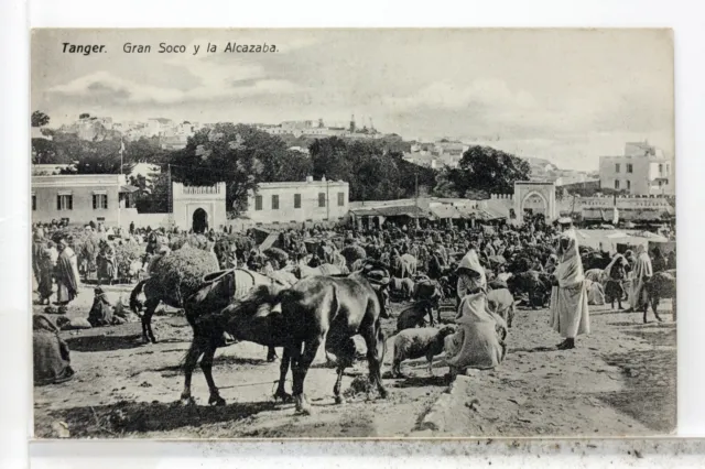 Tangier Gran Soco Y La Alcazaba Morocco CPA Postcard 8462