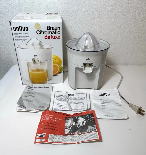 Cast Iron Juicer Hand Press Manual Braun 4155 MPZ22, Citromatic De