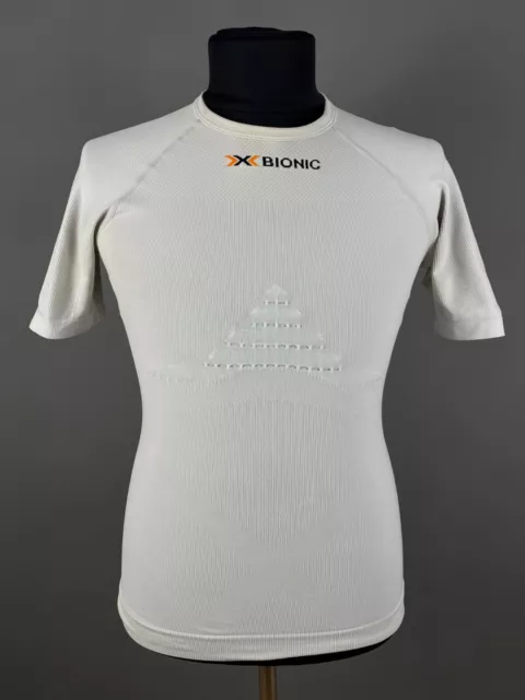 X-Bionic Mens T-shirt Pullover Short Sleeve Logo White Size S/M