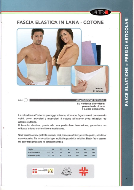 PANCERA COTONE Sulla Pelle Lana Esterna Made In Italy Offerta