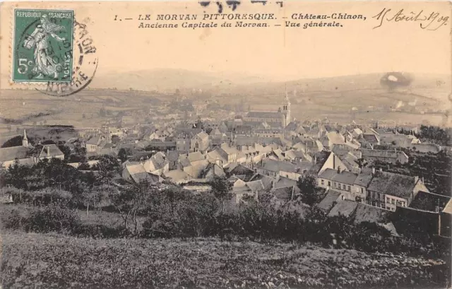 Cpa 58 Chateau Chinon Vue Generale