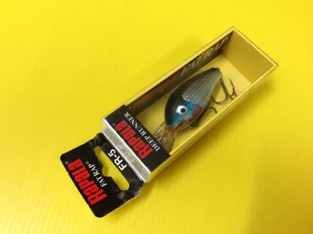 RAPALA FAT RAP FR-5 FR5 Crankbait Lure HTF Silver Blue Org Belly