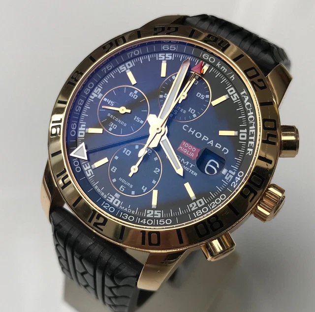 CHOPARD MILLE MIGLIA Gmt Solid 18K Gold Limited Chrono Automatic