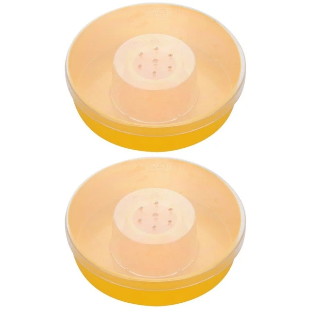 2 PCS Mangeoire À Abeilles Ronde Pour Chargeur Interne Rayon Miel