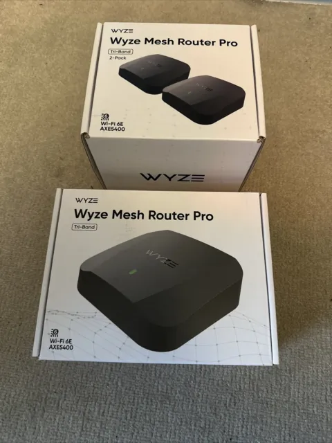Wyze Mesh Router Pro Wi-Fi 6E Tri-Band (2,4 GHz, 5 GHz, 6 GHz) confezione da 3 nero