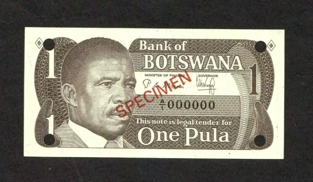 Botswana 1 Pula 1983 P-6s   Specimen AU/UNC