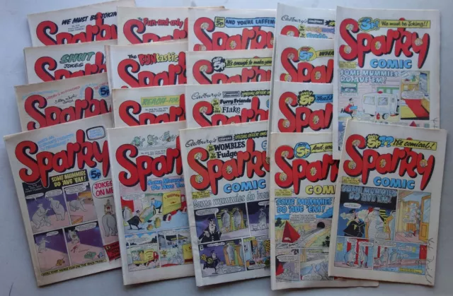 Sparky comic #598-636 (1976-1977) x 19 Most VG or FN