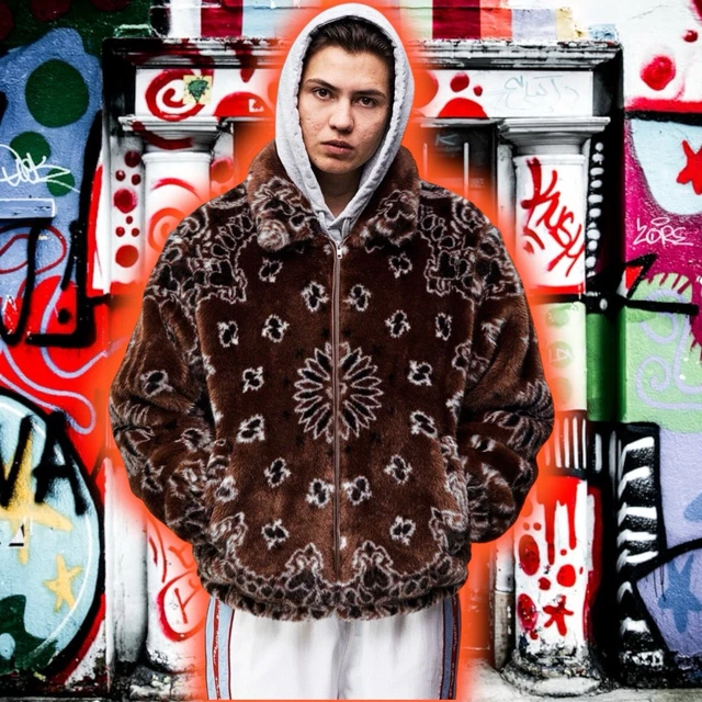 ブルゾン Supreme Bandana Faux Fur Jacket brown S SUPREME FAUX FUR Bandana Jacket Brown L SS21 New DS IN HAND 100